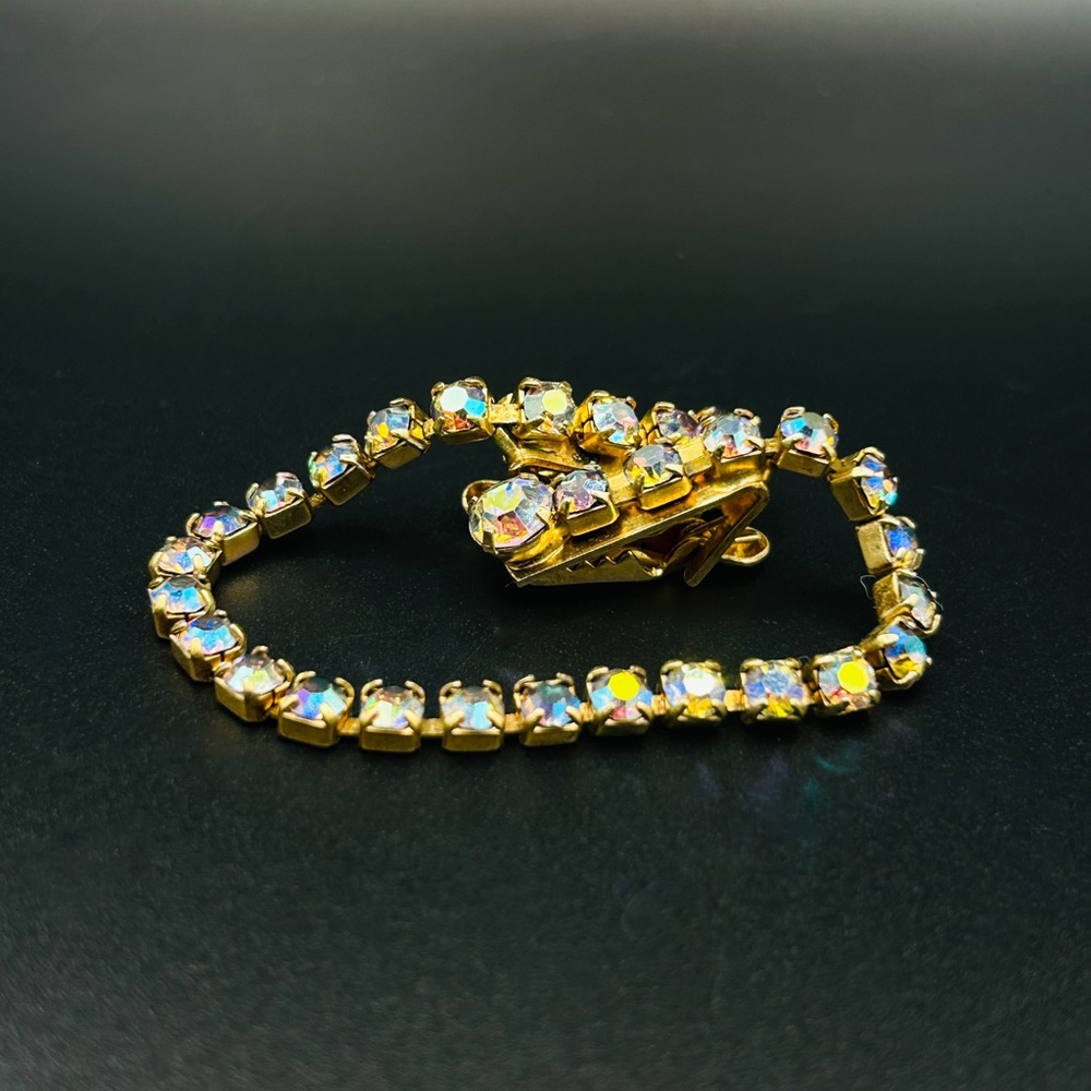 Vintage 1950s Aurora Borealis Rhinestone Sweater Guard